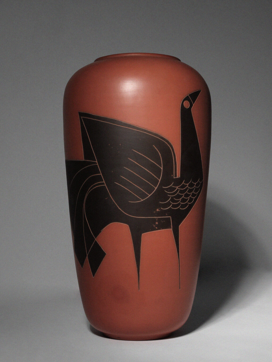 Joep Thissen Large Sgraffito Terracotta Ceramic Vase For Loré