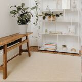 Tapis en coton recycle ecru 150 x 100 cm