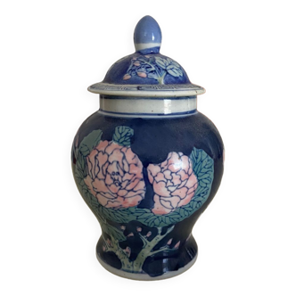 Vase rose et bleu