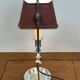 Silver-plated Quinquet lamp from the 19th century.