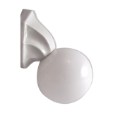 Applique Art Déco support porcelaine et globe opaline