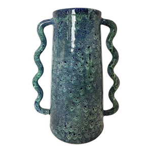 vase en céramique bleu