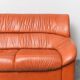 Divano vintage a 3 posti en pelle design anni '70 modernariato
