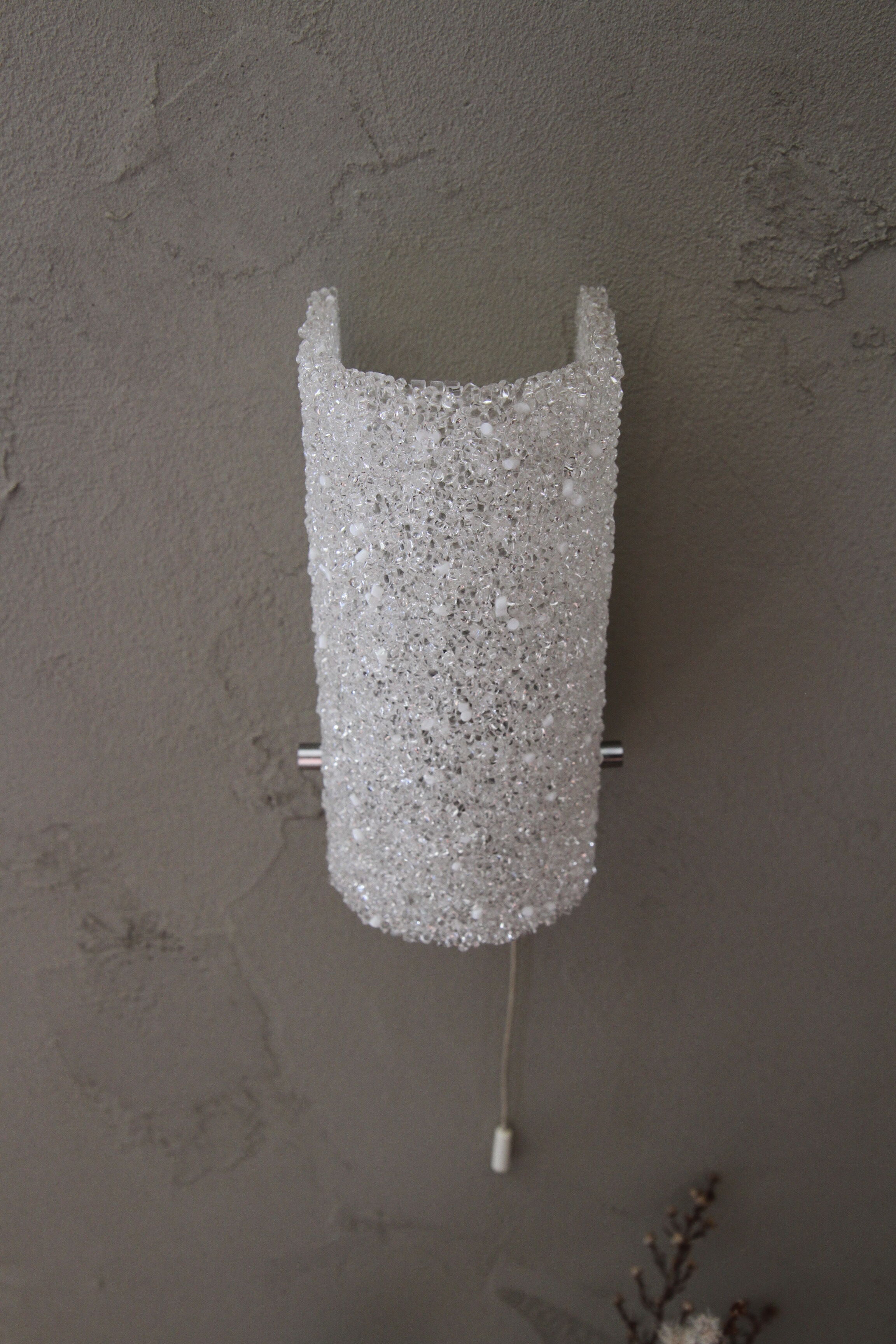 Vintage wall sconce in perspex from the 60s