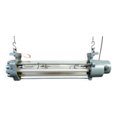 Industrial East German Fluorescent Tube Light From Leuchtenbau Wittenberg, 1980s