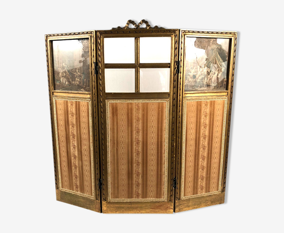 Paravent de style Louis XVI bois doré