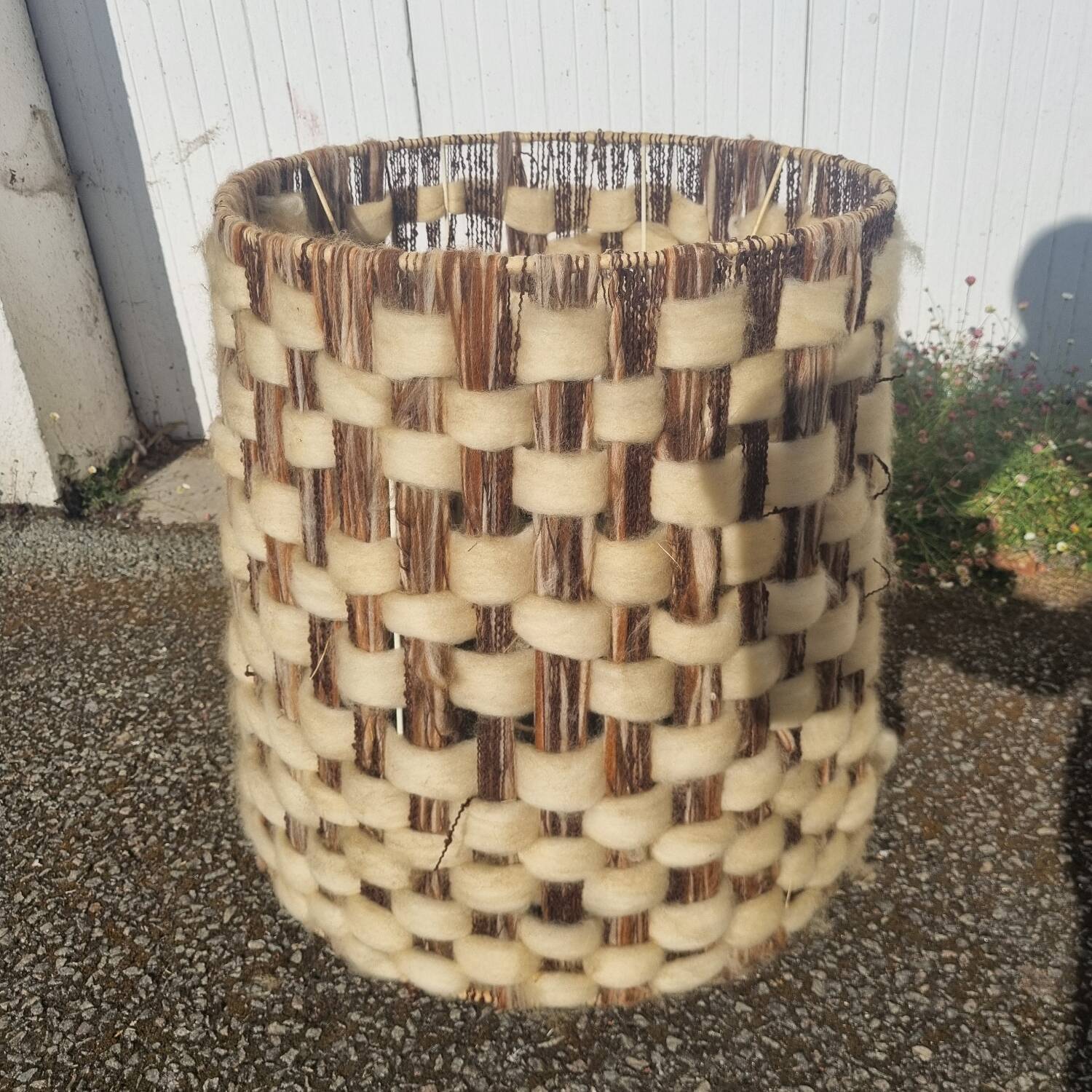 Lampe de sol de 1970, Abat-jour en laiton de mouton