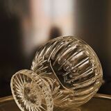 Large cut crystal bowl on a stand