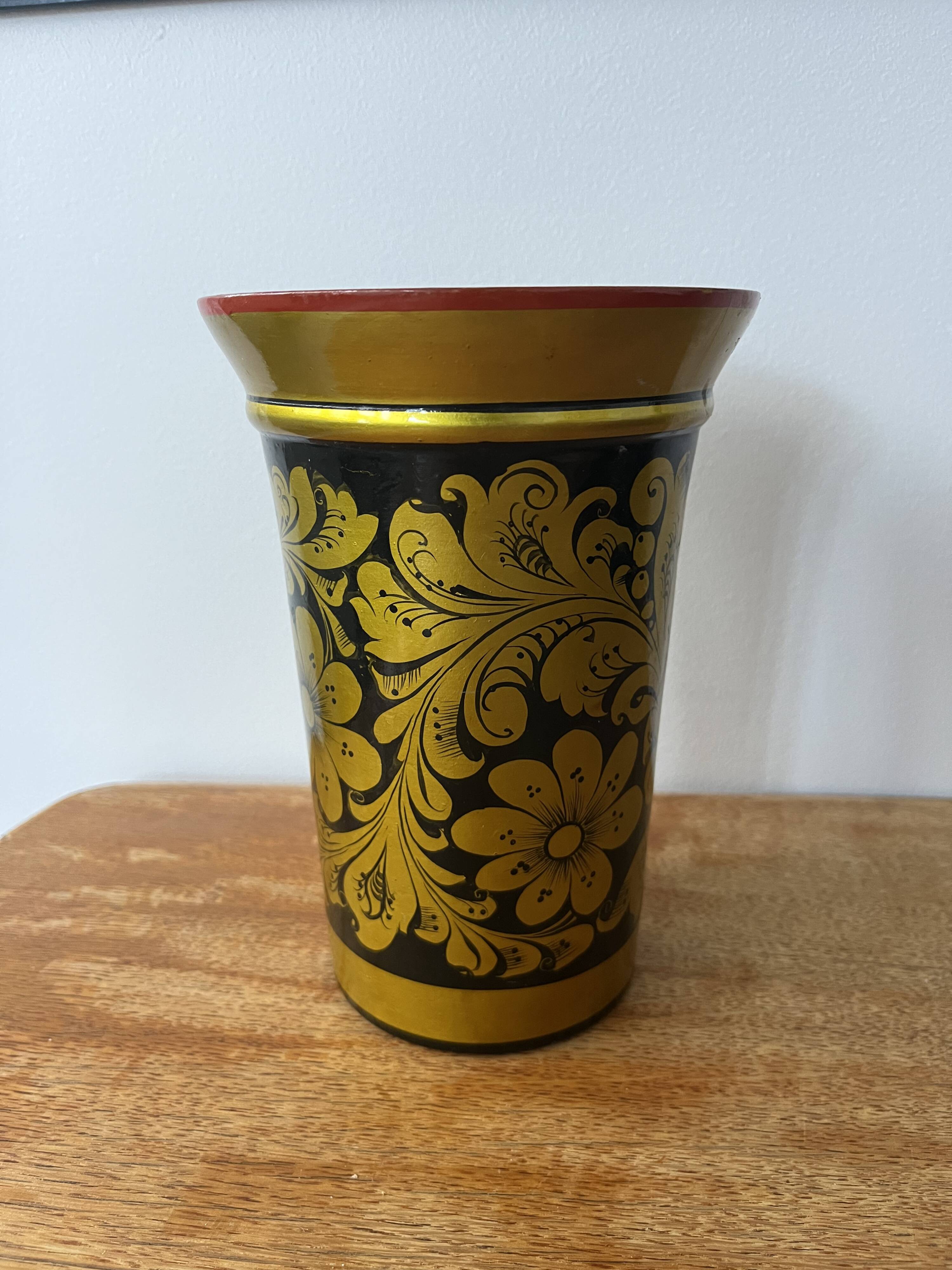 Vase en bois russe époque URSS