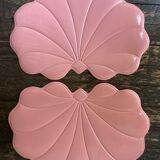 Pair of 1970 Tiffany lotus placemat in plastic