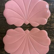 Pair of 1970 Tiffany lotus placemat in plastic