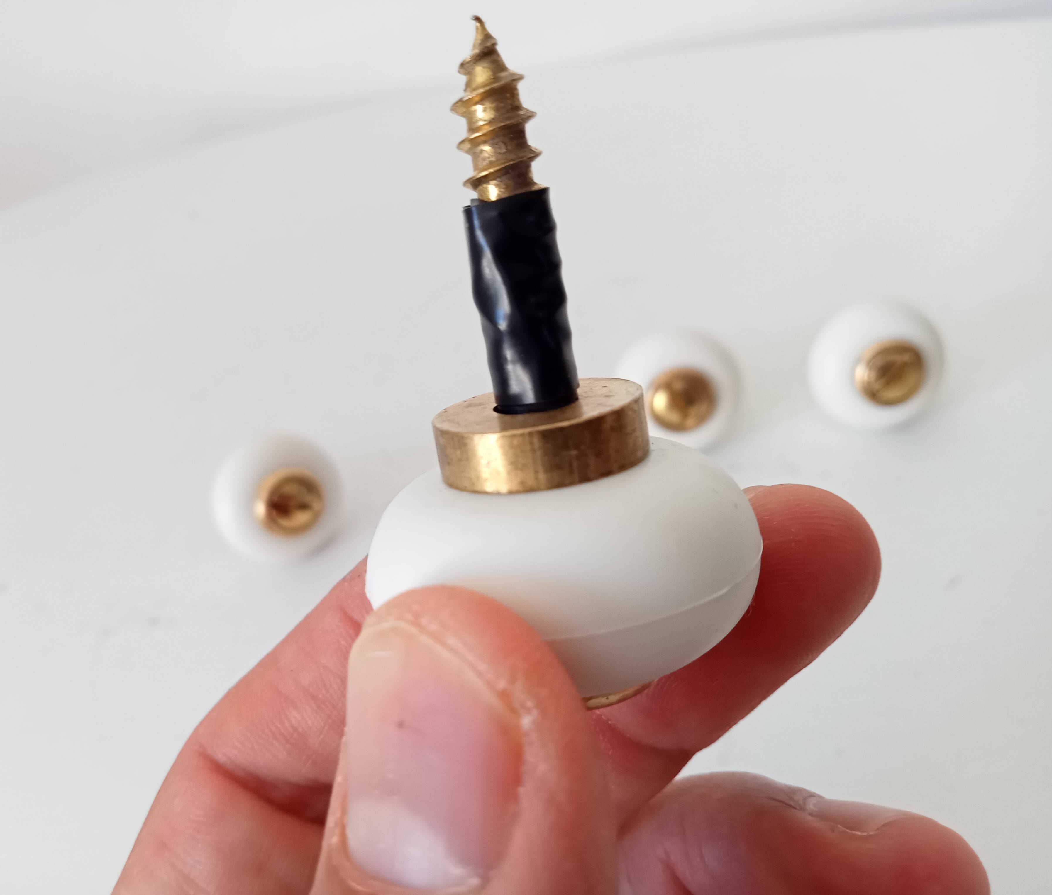 Pair of vintage furniture handles from the 70s