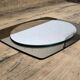 White glass and smoked glass mirror Italy