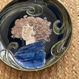 Majolica plate Art Nouveau