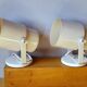 Pair of lacquered metal spotlights from the 1970s.