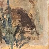A village in the Tarn, oil on panel signed and dated 1944