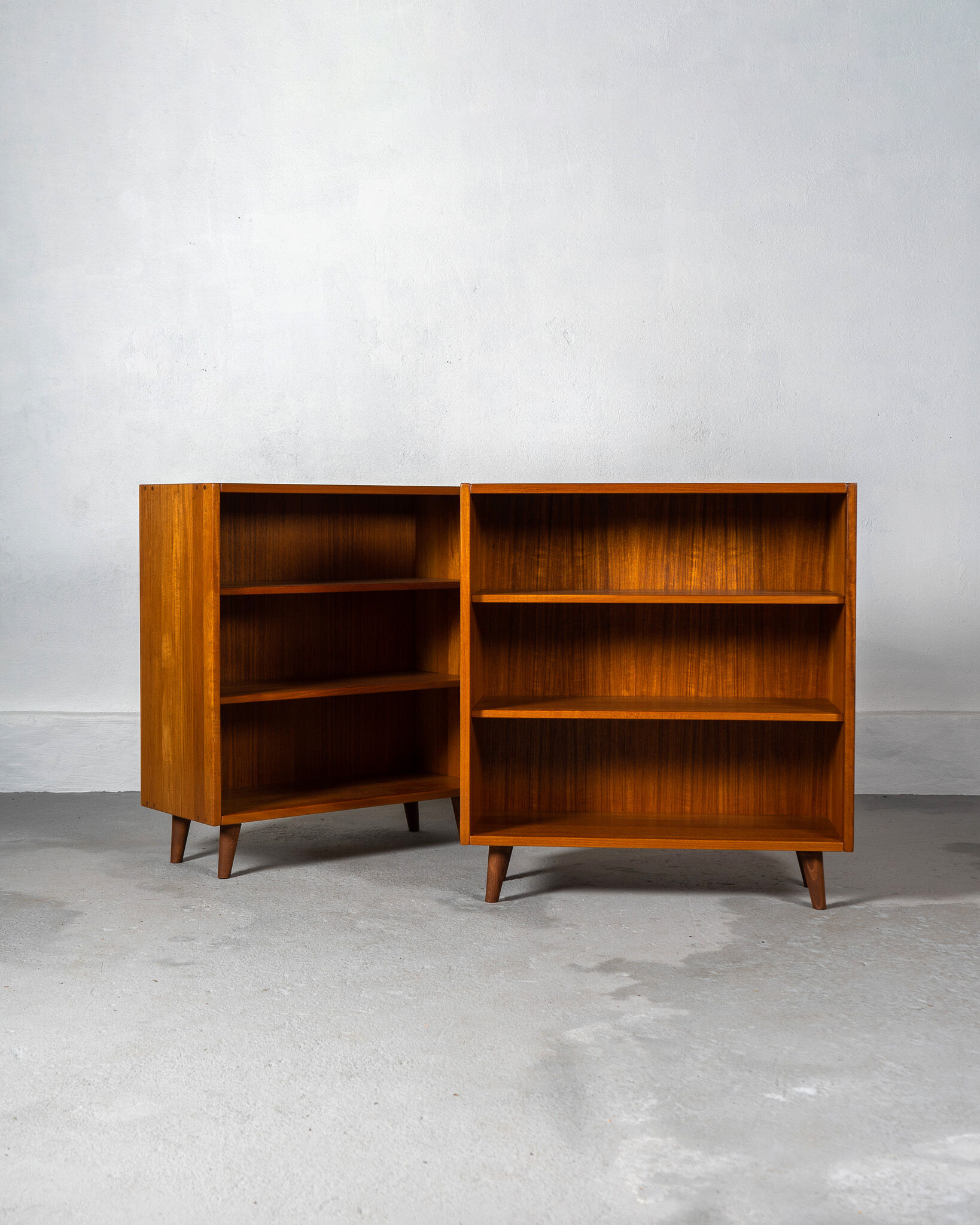 Mid century german bookcase made of solid teak, circa 1970, germany