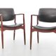 Pair of Scandinavian teak armchairs, model 66