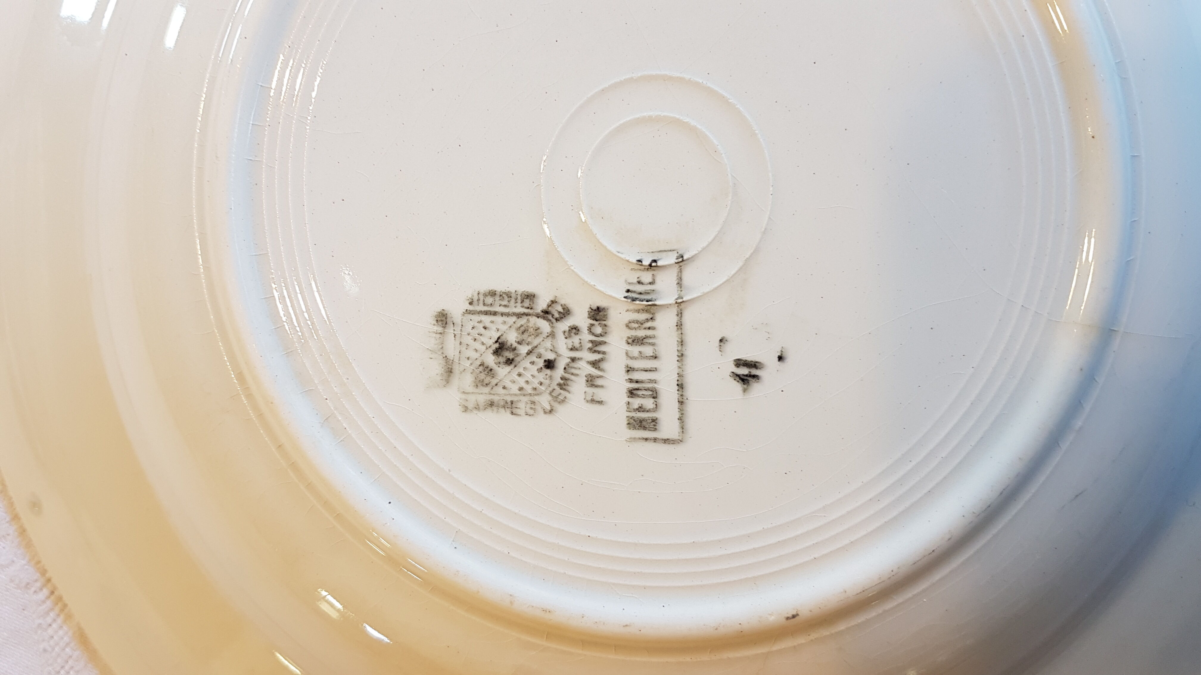 Digoin earthenware hollow plate