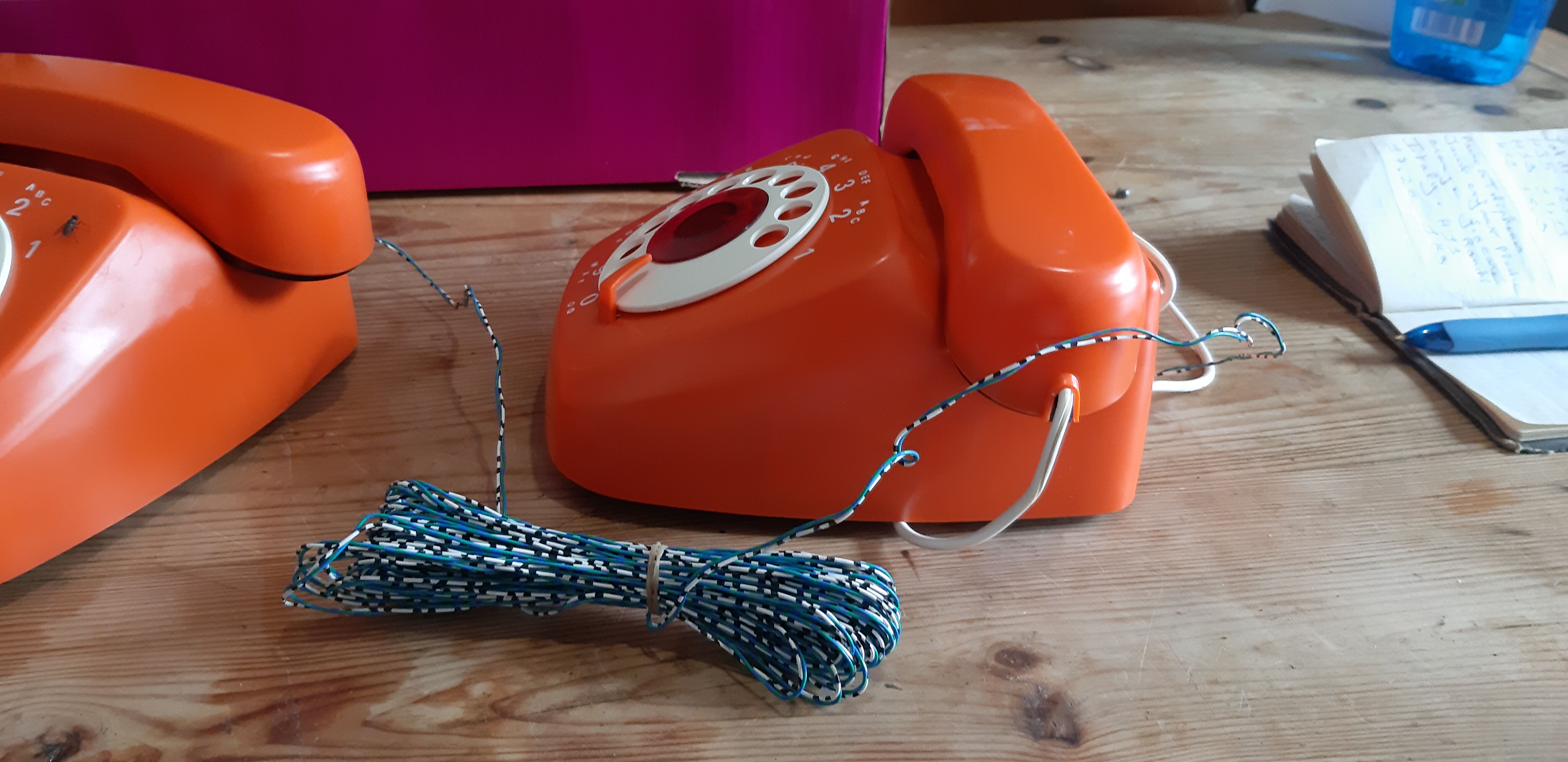 Pair of Vintage Phones , Children's Toy