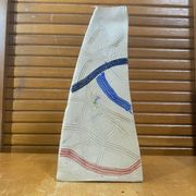 Vase HILBORN Pottery Design Céramique Grise Lignes Géométriques Vintag