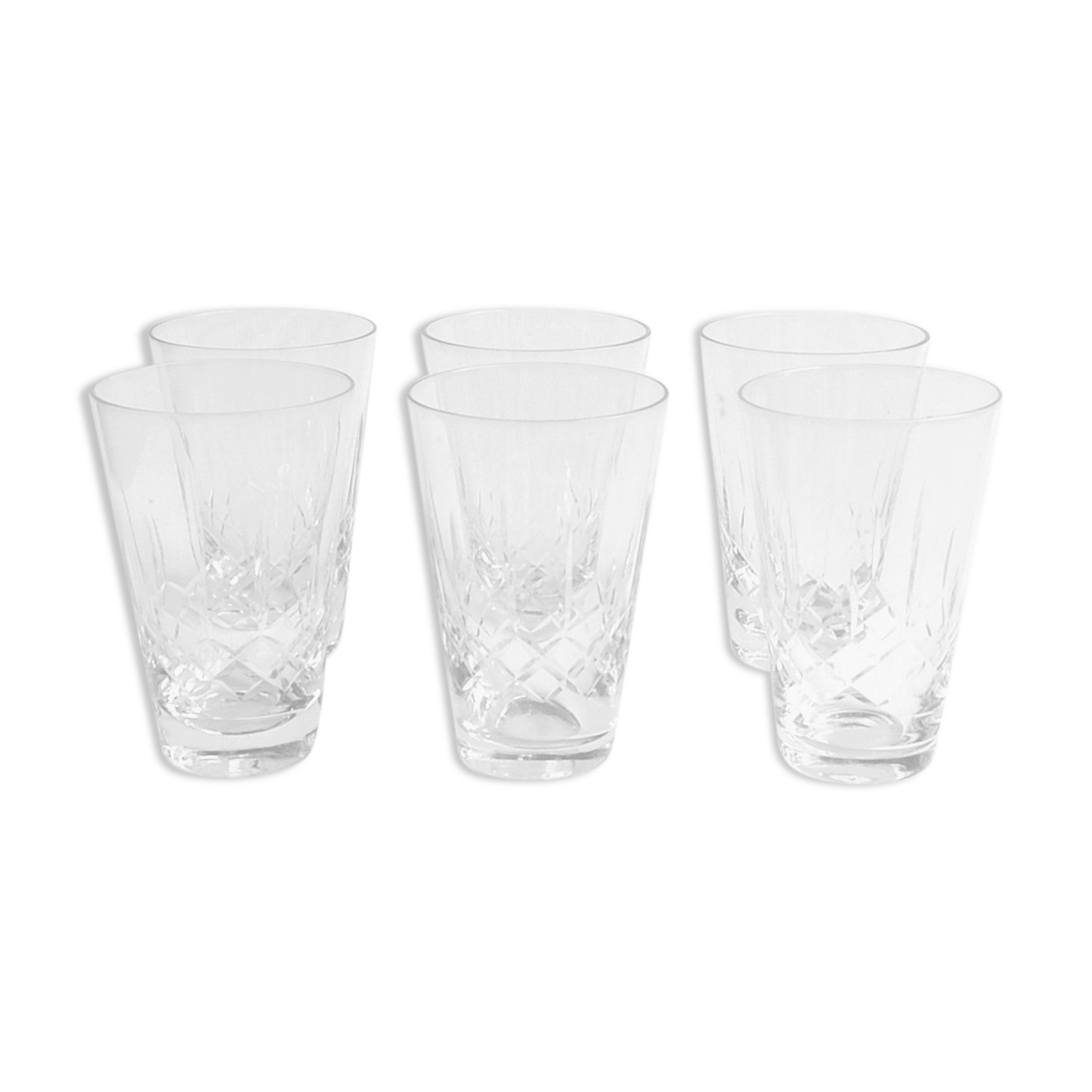 Set of 6 vintage mouth-blown