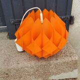 Suspension lamp by Lars Schioler butterfly model Hoyrup Light plastic editor orange 1968