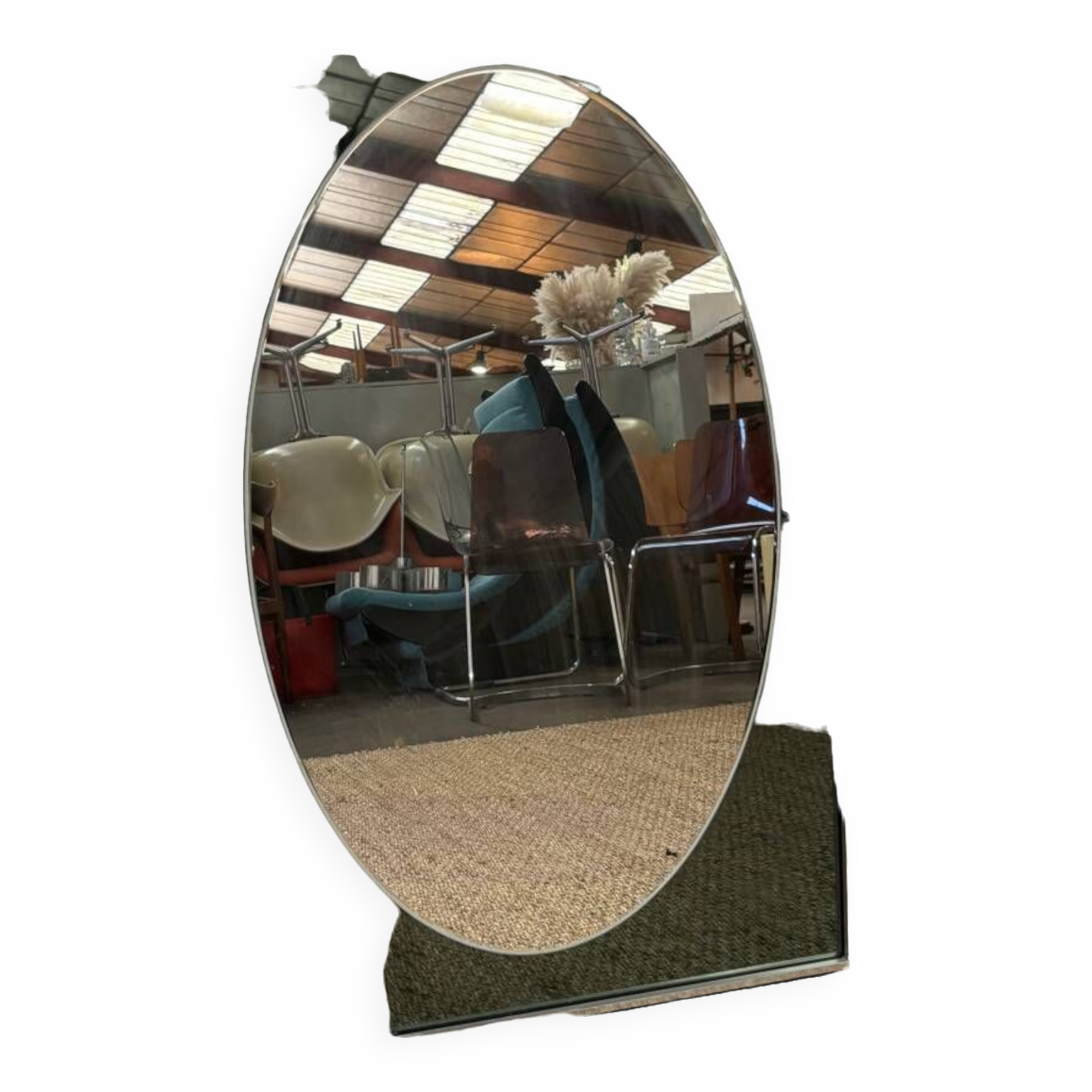 Vintage smoked and natural mirror 1970