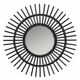 Miroir rond forme soleil en rotin