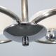 1950s Chrome and Glass Chandelier by Drukov, Czechoslovakia
