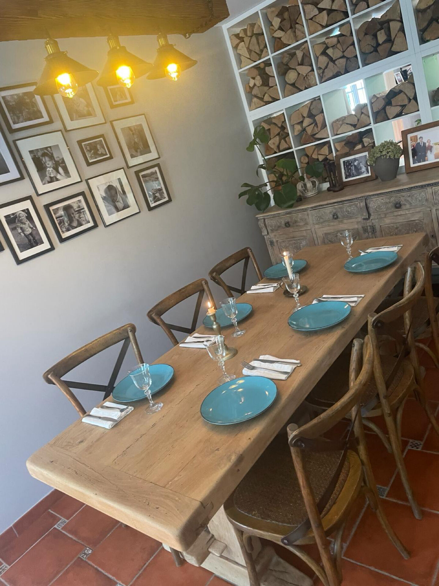 Large farmhouse table from Tonge in restored solid oak – 220 cm