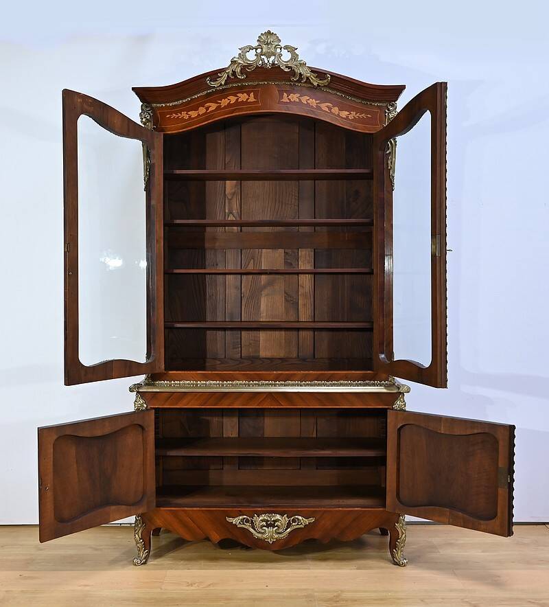 Library Two-Body in Rosewood and Marquetry, Louis XV style – End