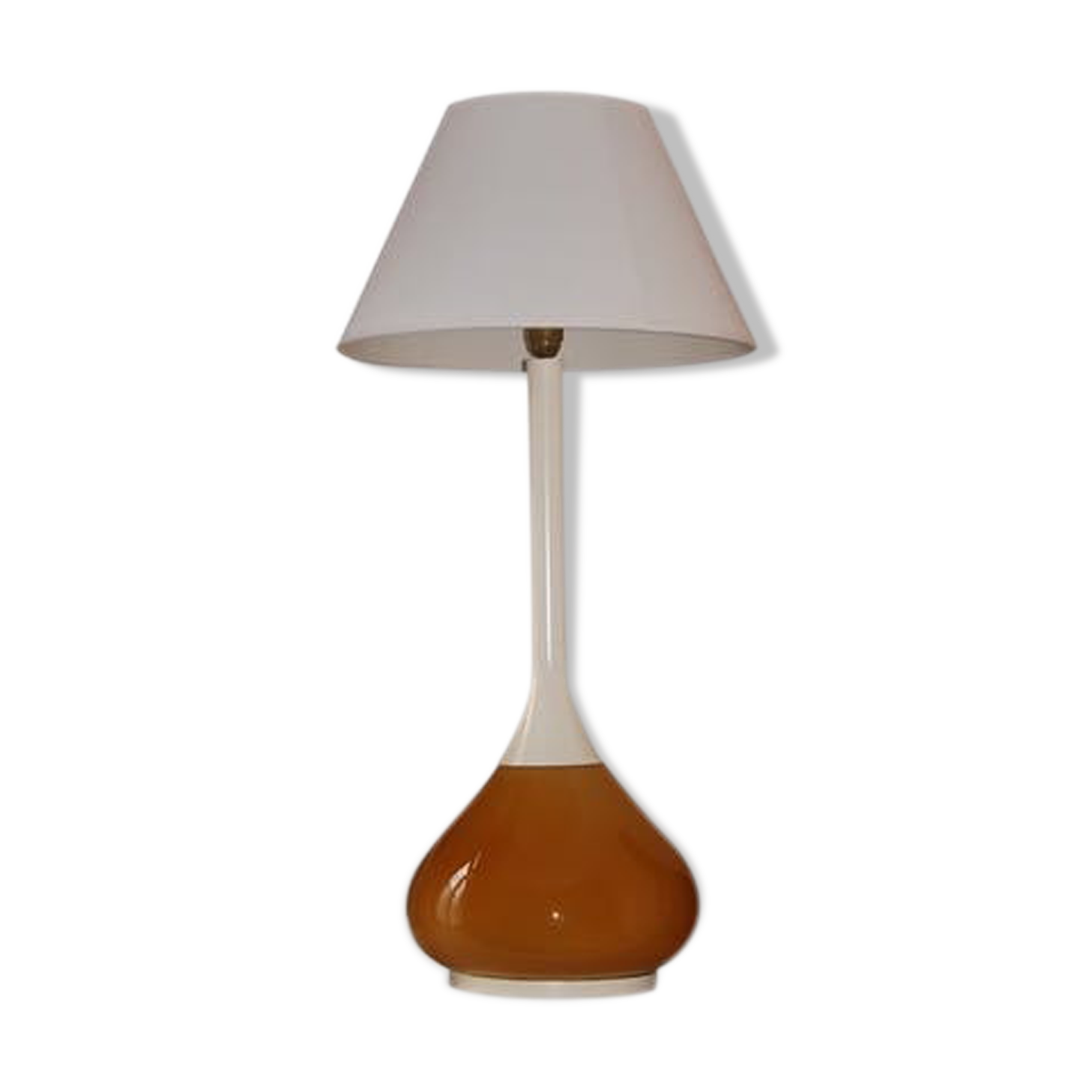 Orange 1960-70 vintage opaline drop lamp