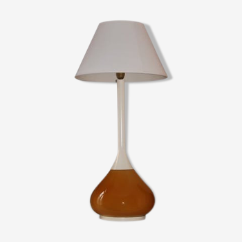 Lampe goutte opaline orange 1960-70 vintage