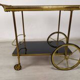 Vintage golden brass rolling service