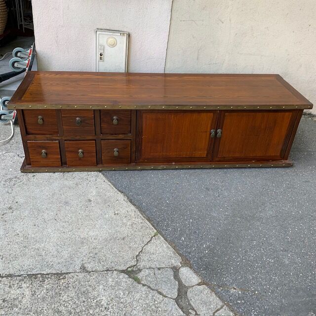 TV stand in exotic wood