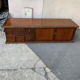 Meuble TV en bois exotique