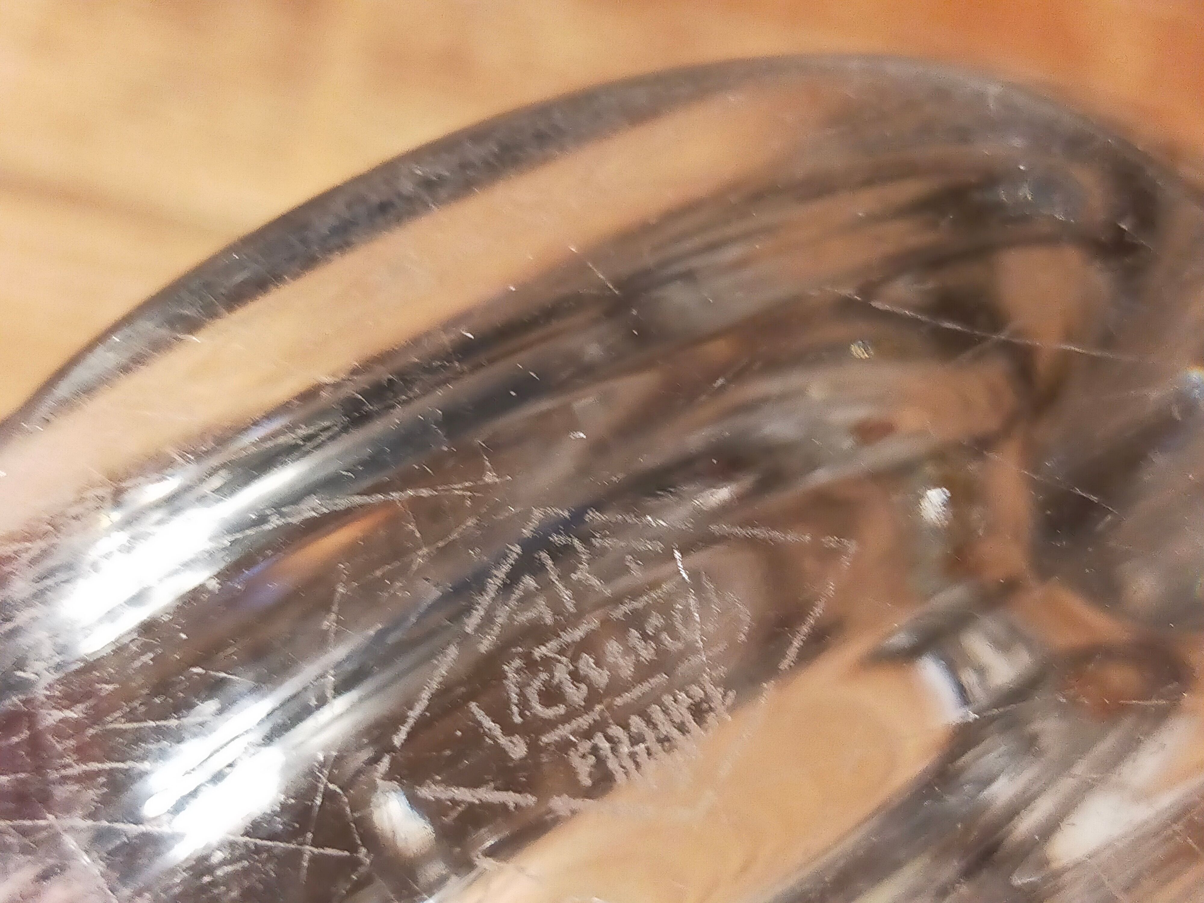 Candlestick with two arms in crystal of Vannes 60s