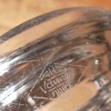 Candlestick with two arms in crystal of Vannes 60s