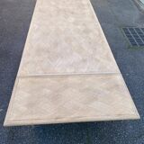 Renovated 19th-century Breton farmhouse dining table, extendable, in oak, 200-290 cm.