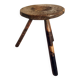 Tabouret de traite en bois fait main, Pyrénées, XIXe siècle