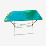 Old folding iron garden table