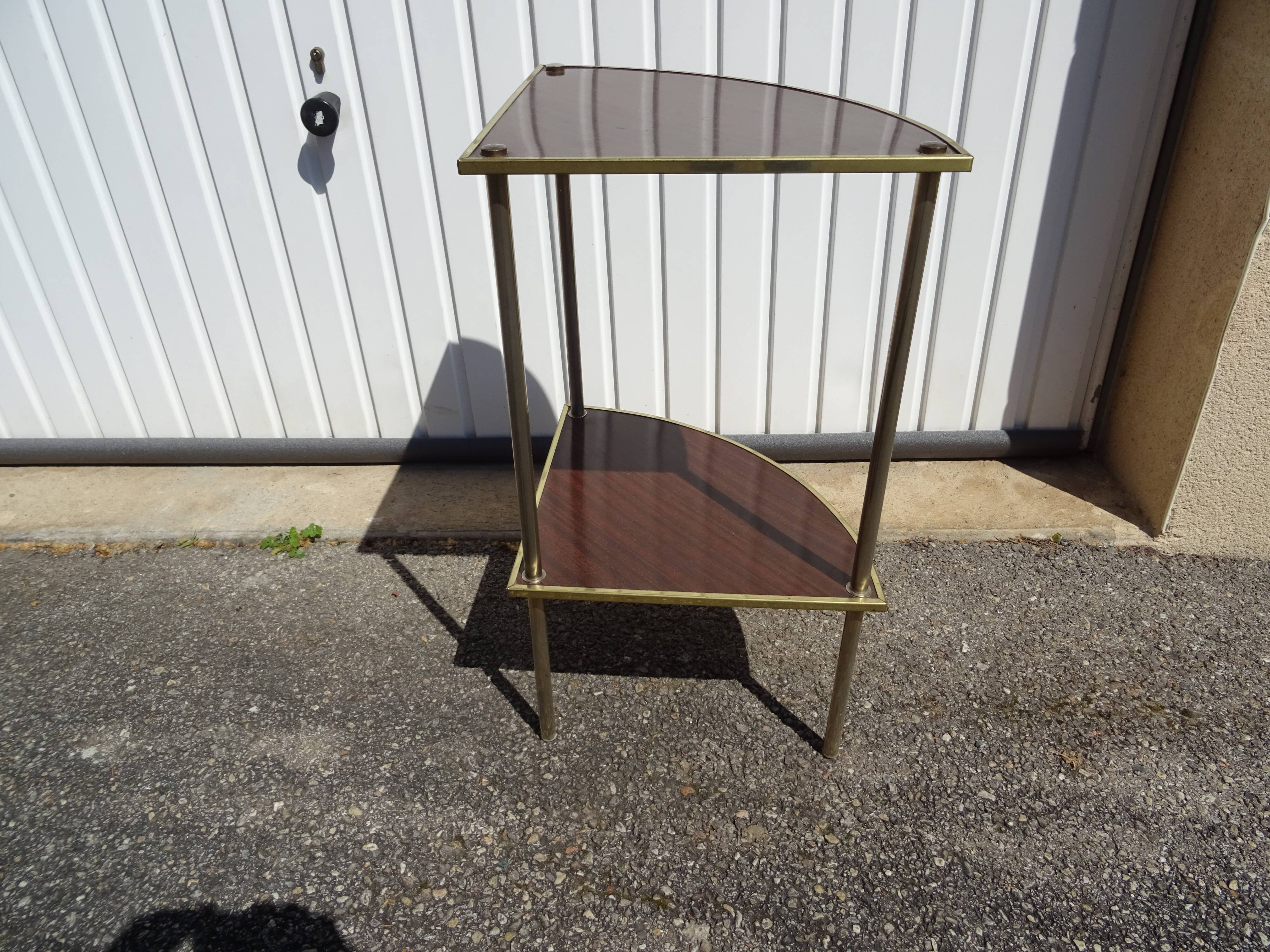 Table d'appoint encoignure formica vintage