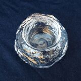 Kosta Boda Glass Rock or Ice Cube Candle Holder