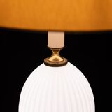 Philips Milk Glass ribbed table lamp design Louis Kalff 1950s