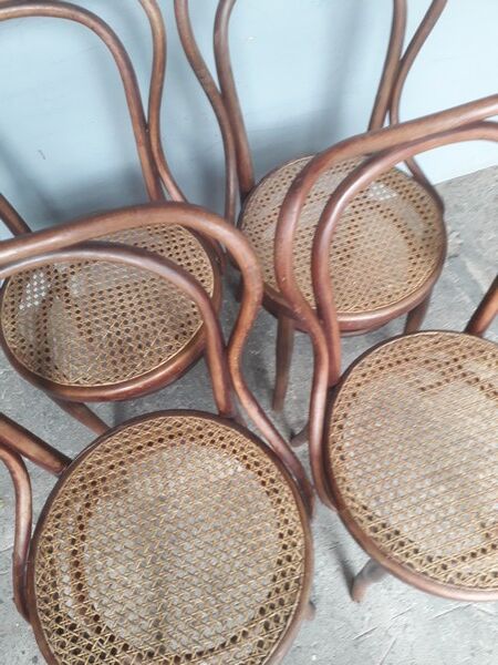 Series 4 chairs cannes bistro by Jacob and Josef KOHN No.55