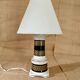 Ceramic lamp, new fabric cable, cotton lampshade.