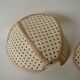 Pair of lotus cane wall lights from the 50s and 60s