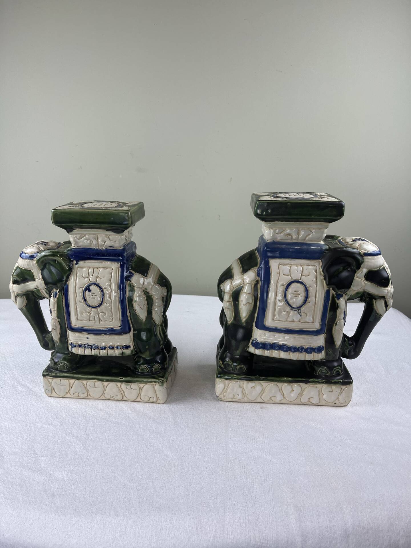 Pair of vintage ceramic bookends