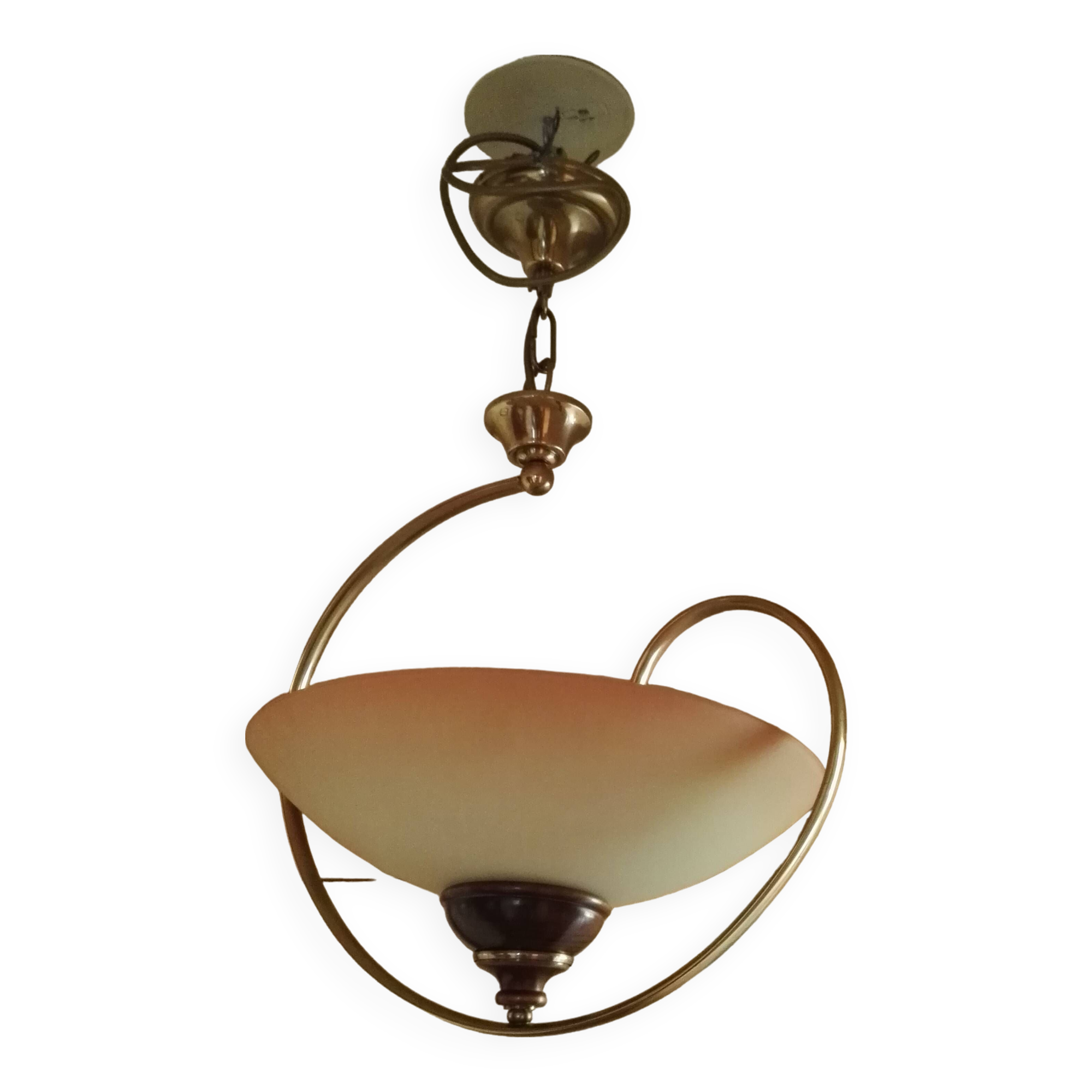 Suspension léton et verre
